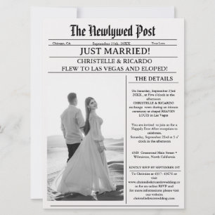 Invitación El cierre de un periódico moderno acaba de casar e