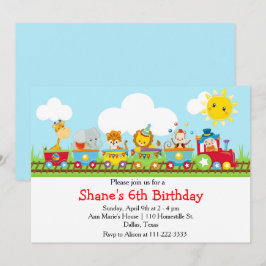Invitación El circo animal entrena a los niños cumpleaños en