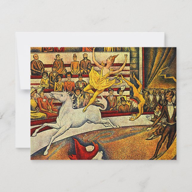 Invitación El circo de Georges Seurat (1891) (Anverso)