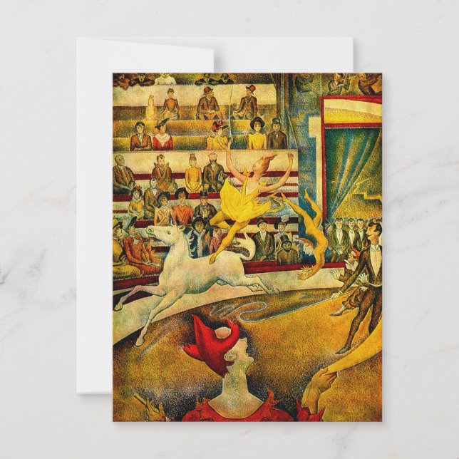 Invitación El circo de Georges Seurat (1891) (Anverso)