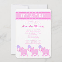 Invitación El Circo Rosa Baby Shower Es Un Adorable Chica