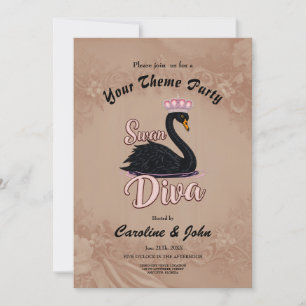 Invitación El cisne negro, reina del agua. 