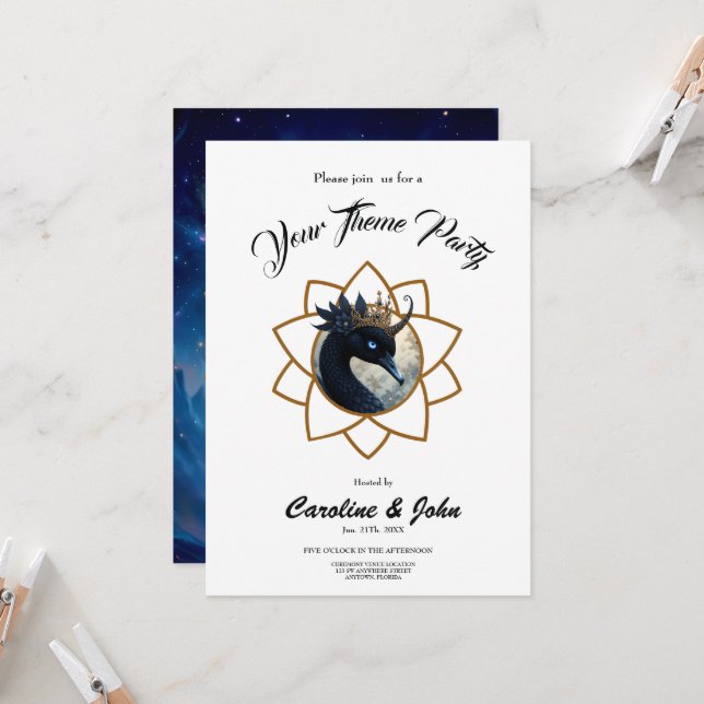 Invitación El cisne que guarda la luna.   (Anverso/Reverso In Situ)