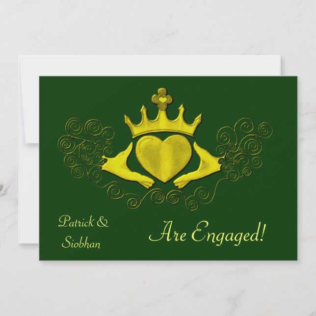 Invitación El Claddagh (Oro) (Anverso)