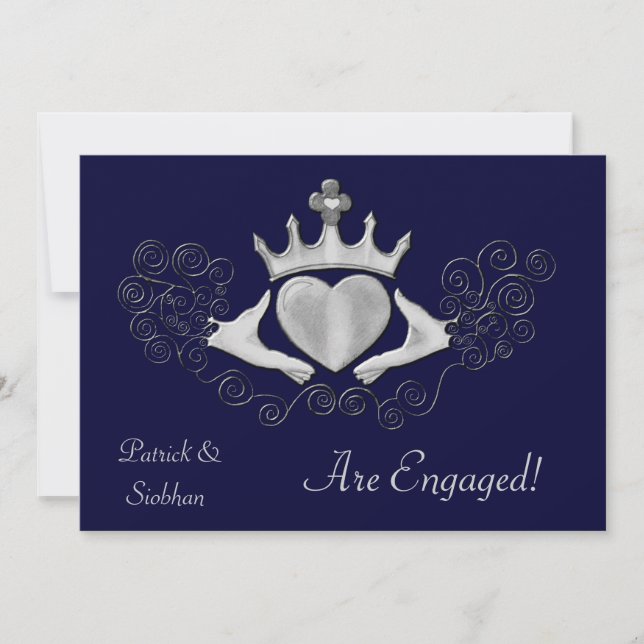 Invitación El Claddagh (Plata) (Anverso)