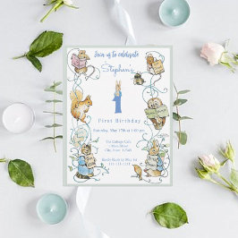 Invitación El clásico Peter the Rabbit Beatrix Potter Cumplea