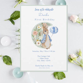 Invitación El clásico Peter the Rabbit Beatrix Potter Cumplea