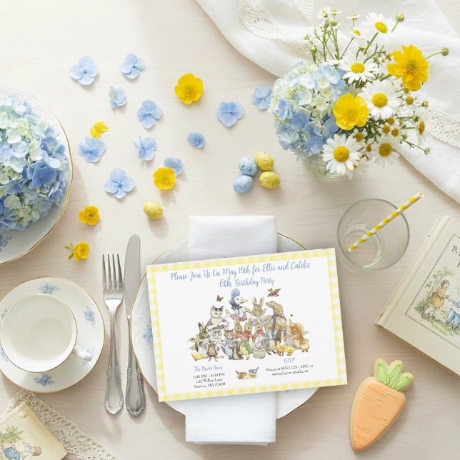 Invitación El clásico Peter the Rabbit Birthday Party Invitac (Subido por el creador)