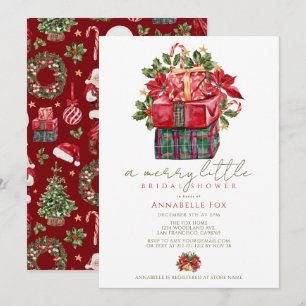Invitación El clásico surtido presenta a los Navidades ducha