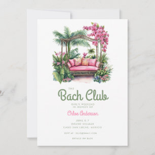 Invitación El Club Bach   Fin de semana de soltera tropical