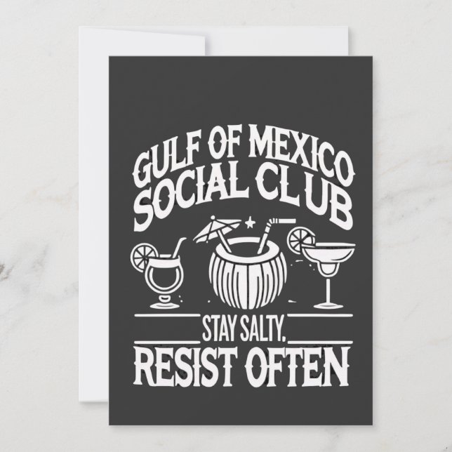 Invitación El club social del Golfo de México permanece salad (Anverso)