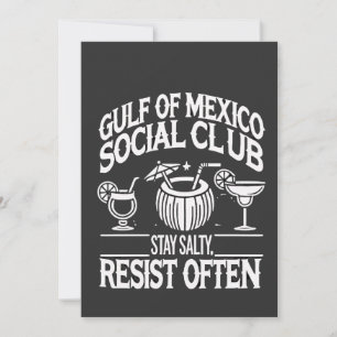 Invitación El club social del Golfo de México permanece salad