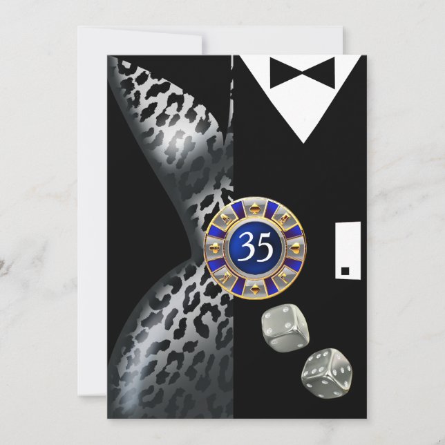 Invitación El cobalto cobalto cobalto de las Vegas Art Deco (Anverso)