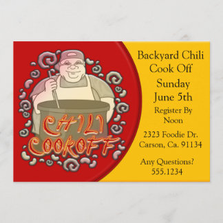 Invitación El Cocinero Chili Sacude La Caca