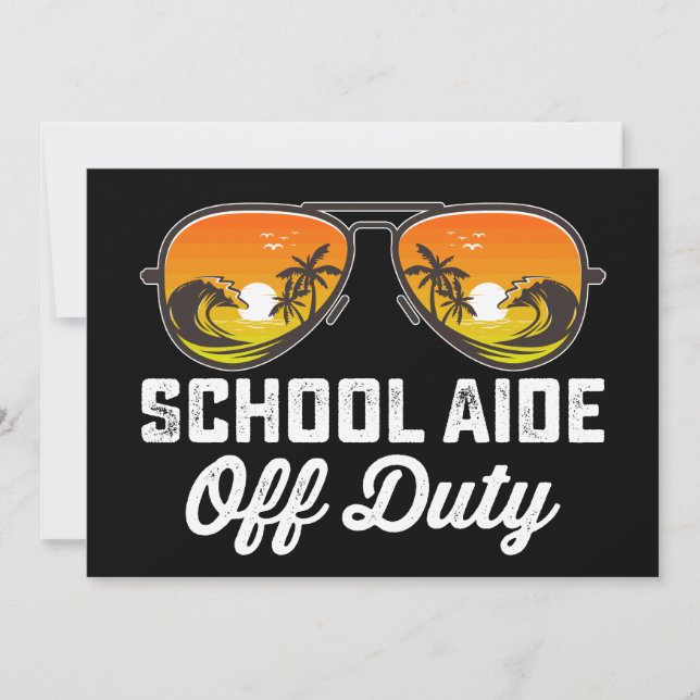 Invitación El Colegio Aide De Las Gafas De Sol De Servicio El (Anverso)
