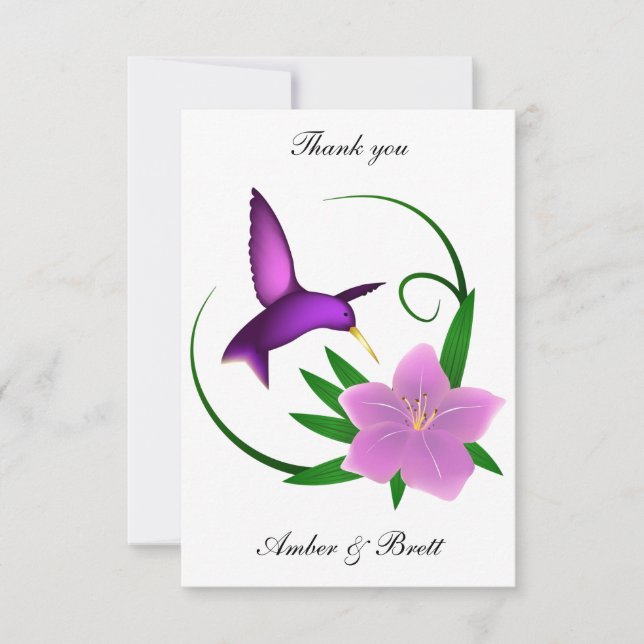 Invitación El "colibrí" le agradece observar (Anverso)