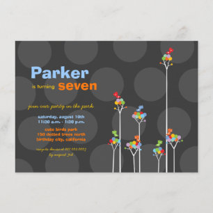 Invitación El color caprichoso puntea cumpleaños de los niños