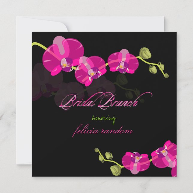 Invitación ¡El color de los puercos rosados/brunch/puerperio! (Anverso)