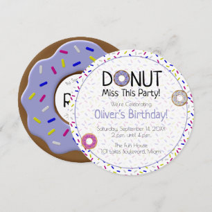 Invitación El colorido donut azul pierde esta ronda de rociad