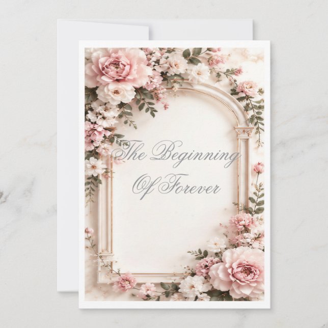 Invitación El Comienzo De Para Siempre (Anverso)