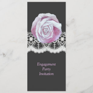 Invitación El compromiso elegante elegante del cordón de los