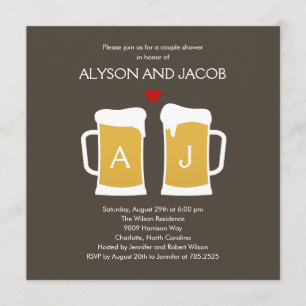 Invitación El compromiso perfecto de Brew o la ducha de bodas