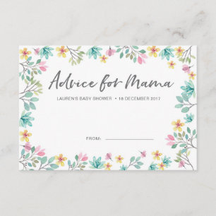 Invitación El consejo de Baby Shower carda las flores