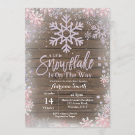 Invitación El copo de nieve púrpura está en camino a la ducha
