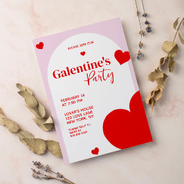 Invitación El corazón El día de San Valentín del Día de Galen