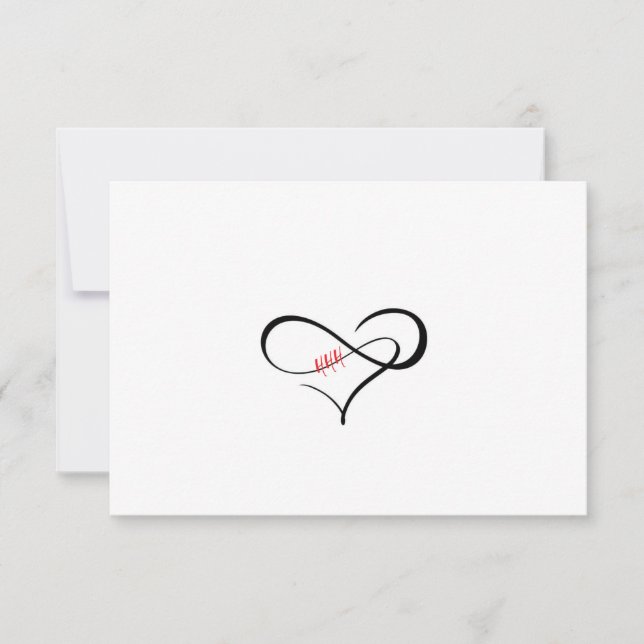 Invitación El corazón infinito triple H (Anverso)