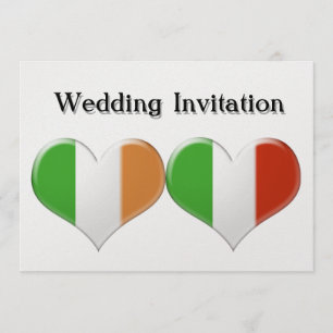 Invitación El corazón irlandés e italiano señala la