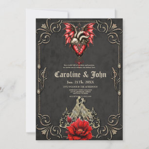 Invitación El corazón majestuoso, un romance gótico