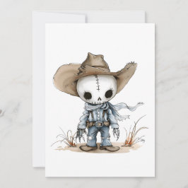 Invitación El cráneo del Día de Halloween es divertido