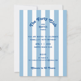 Invitación El cuarto Fiesta de la banda azul del club de los 