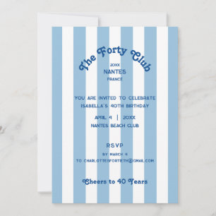 Invitación El cuarto Fiesta de la banda azul del club de los 