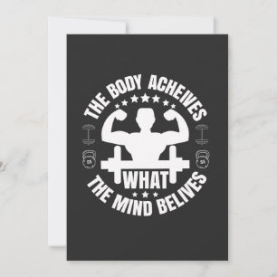 Invitación el cuerpo cumple lo que el mín cree en la camiseta