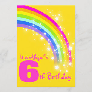 Invitación El cumpleaños amarillo del 6to cumpleaños del arco