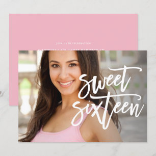 Invitación El cumpleaños blanco de la foto del dulce