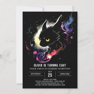 Invitación El cumpleaños de Bash encantado de Baby Dragon