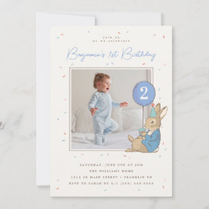 Invitación El cumpleaños de BlueConfetti de Peter Rabbit Boy