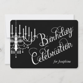 Invitación El cumpleaños de encargo elegante de Black