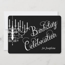 Invitación El cumpleaños de encargo elegante de Black