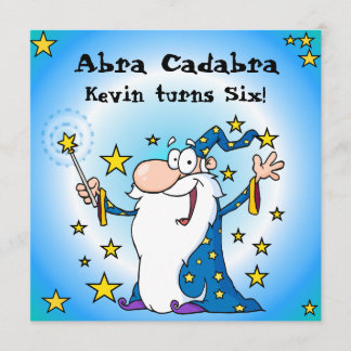 Invitación El cumpleaños de encargo mágico de Abra Cadabra