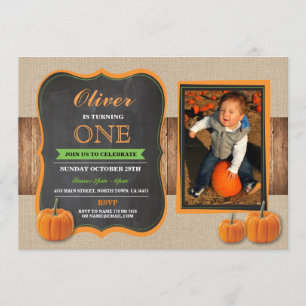 Invitación El cumpleaños de la calabaza CUALQUIER EDAD invita