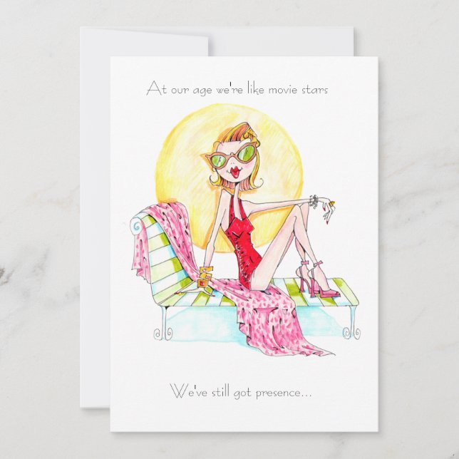 Invitación ¡El cumpleaños de la estrella de cine invita a un  (Anverso)