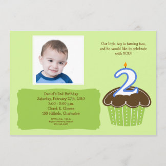 Invitación el CUMPLEAÑOS de la FOTO de la MAGDALENA de 2 años