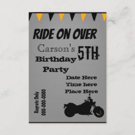 Invitación El cumpleaños de la motocicleta invita