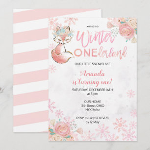 Invitación El cumpleaños de la nieve de ONEderland del