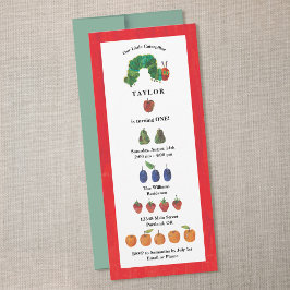 Invitación El cumpleaños de la oruga de la oruga, muy hambrie