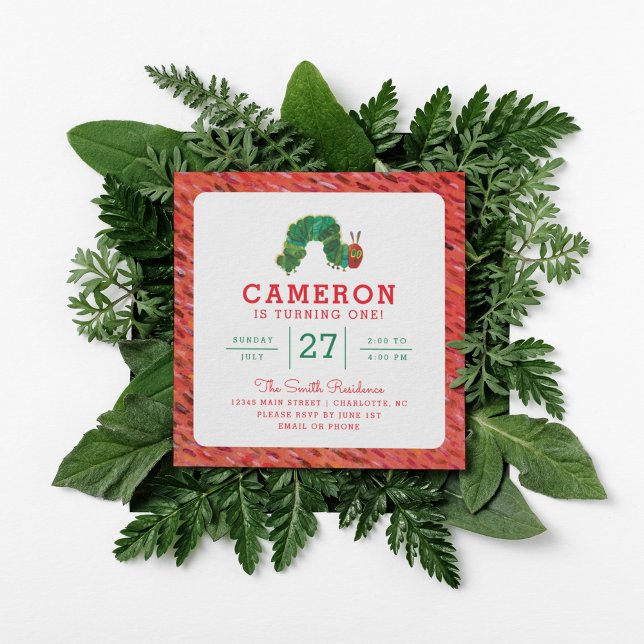 Invitación El cumpleaños de la oruga, muy hambrienta (Subido por el creador)